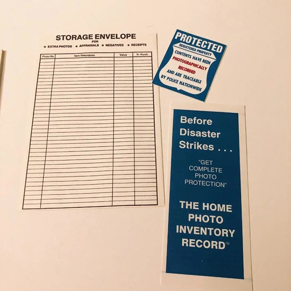 Vtg The Home Photo Inventory Record Book Log Insurance Ledger Bookkeeping - Picture 12 of 15